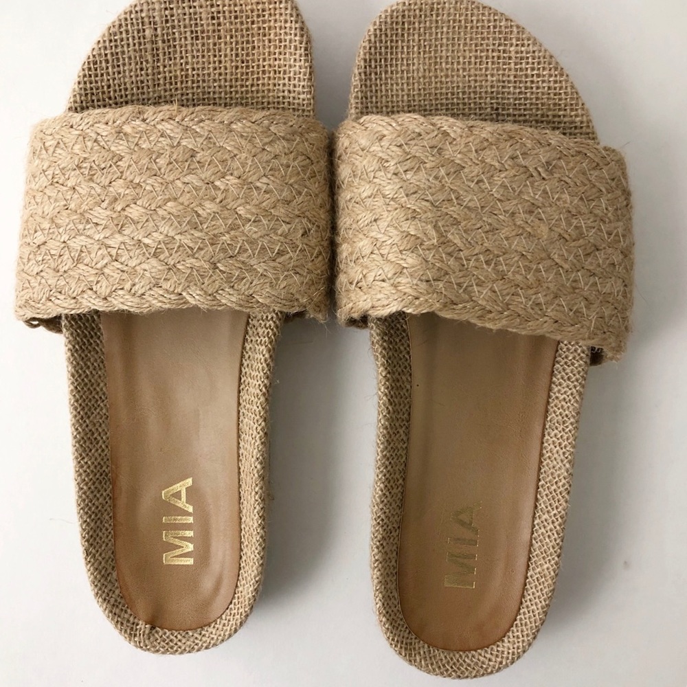 MIA Linara Slip on Burlap Sandals